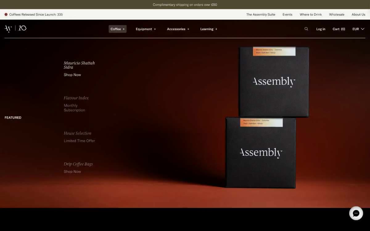 Assembly Coffee London — estilo honetako gune baten aurrebista