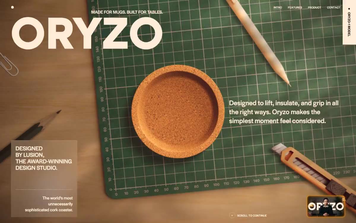 ORYZO AI — превью сайта в этом стиле