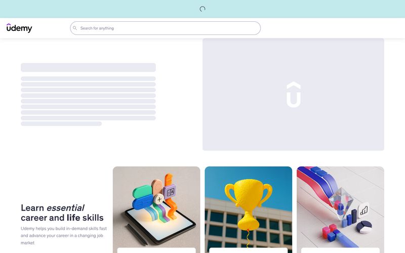 Udemy — o previzualizare a unui site în acest stil