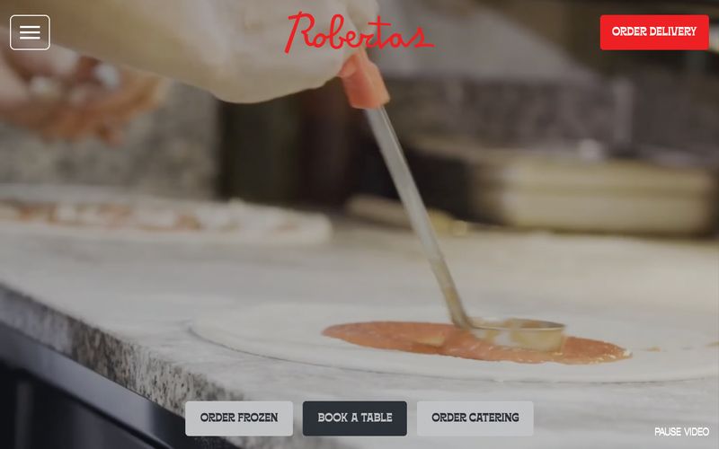 Roberta's Pizza — eine Vorschau einer Website in diesem Stil