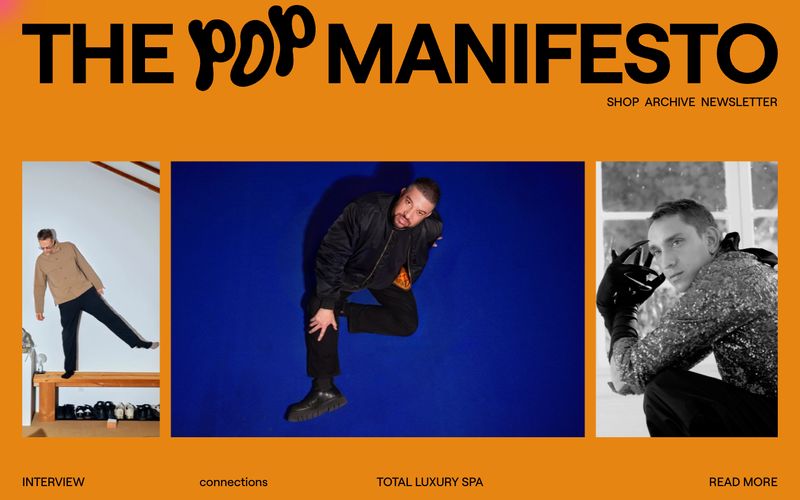 The Pop Manifesto — sawangan situs dina gaya ieu