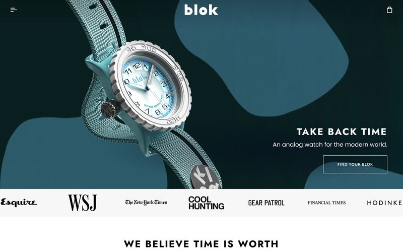Blok — eine Vorschau einer Website in diesem Stil