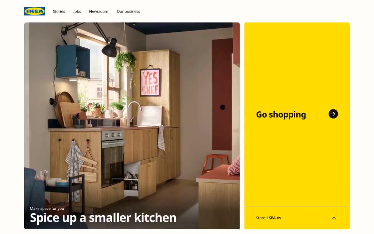 IKEA — превью сайта в этом стиле