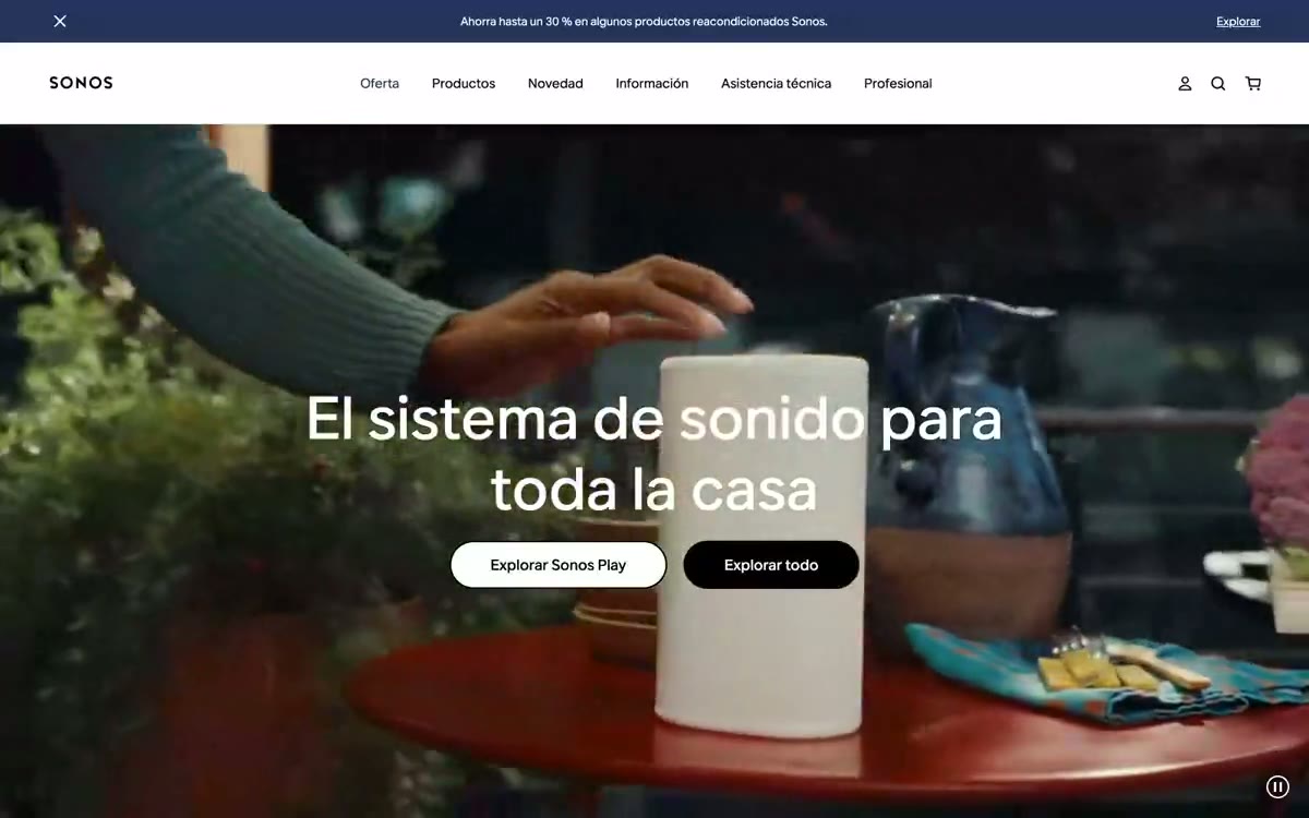 Sonos — превью сайта в этом стиле