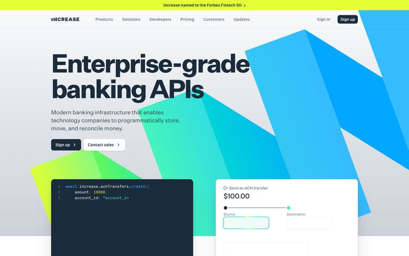 Increase — una vista prèvia d'un lloc web amb aquest estil
