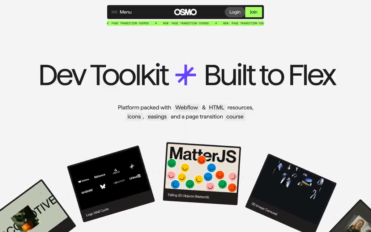 Osmo — eine Vorschau einer Website in diesem Stil