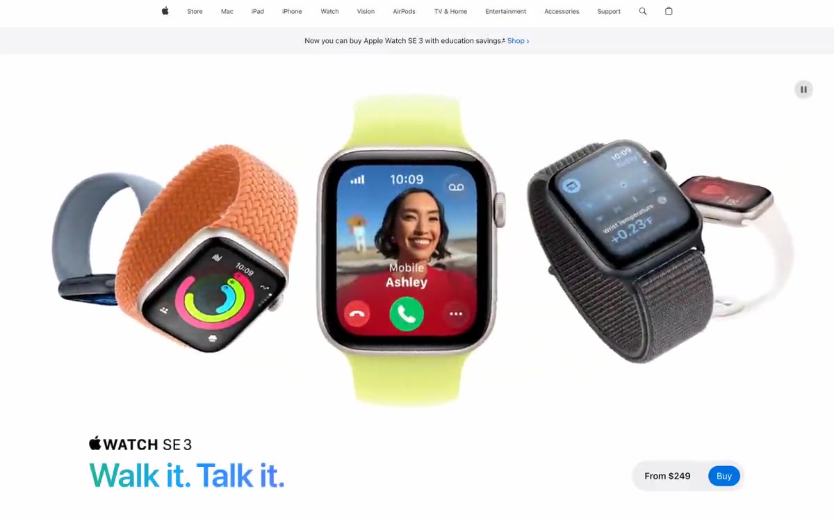 Apple (España) — eine Vorschau einer Website in diesem Stil