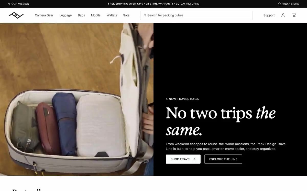 Peak Design — estilo honetako gune baten aurrebista