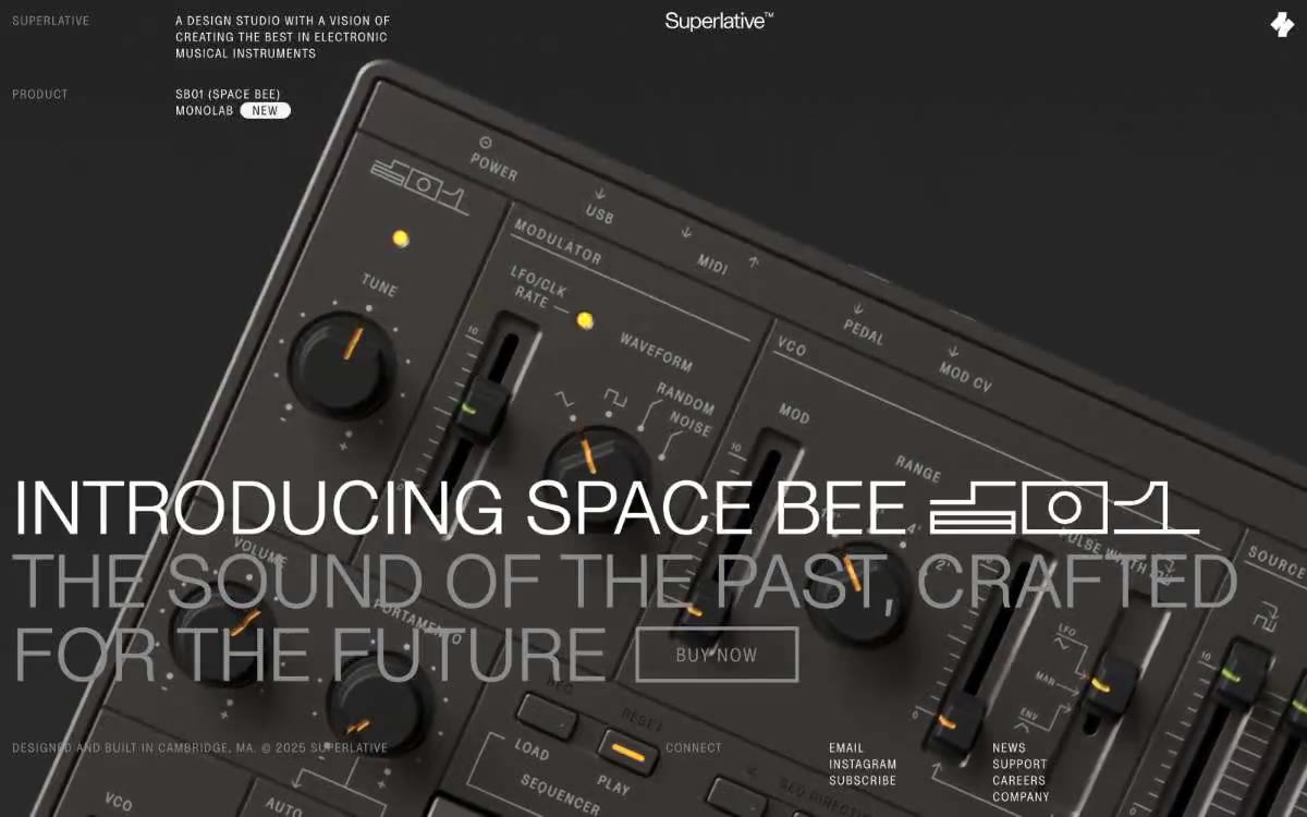 Superlative — eine Vorschau einer Website in diesem Stil