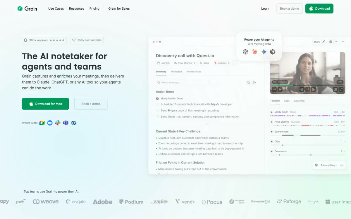 Grain — eine Vorschau einer Website in diesem Stil