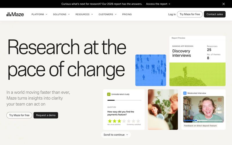 Maze — eine Vorschau einer Website in diesem Stil