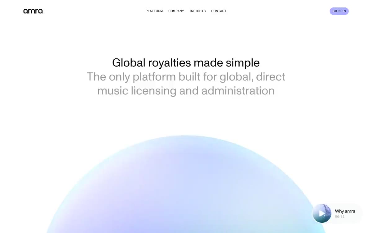 amra — un'anteprima di un sito in questo stile