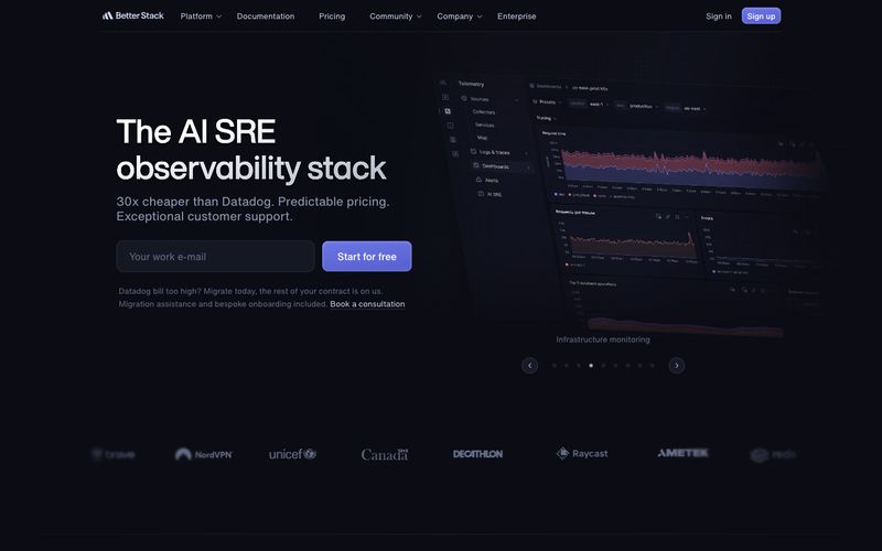 Better Stack — eine Vorschau einer Website in diesem Stil