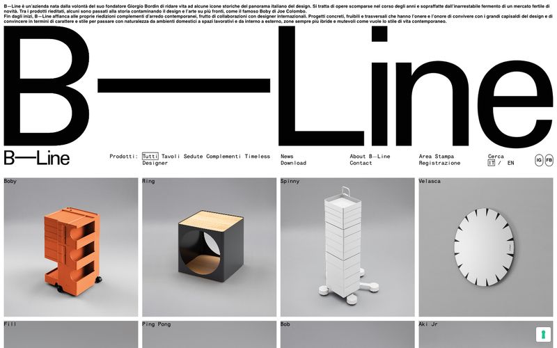B—Line — náhled webu v tomto stylu