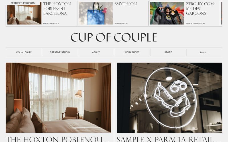 Cup of Couple — eine Vorschau einer Website in diesem Stil