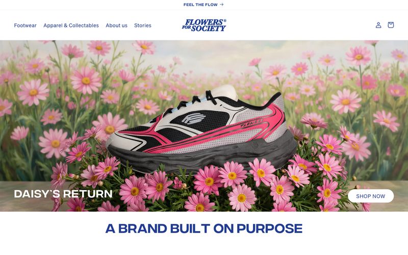 Flowers For Society — eine Vorschau einer Website in diesem Stil