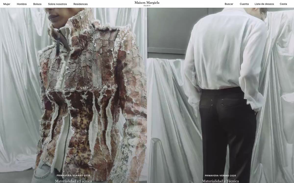 Maisonmargiela — sawangan situs dina gaya ieu