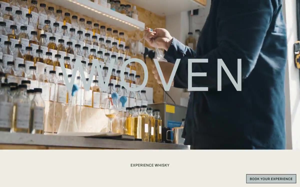 Woven — eine Vorschau einer Website in diesem Stil