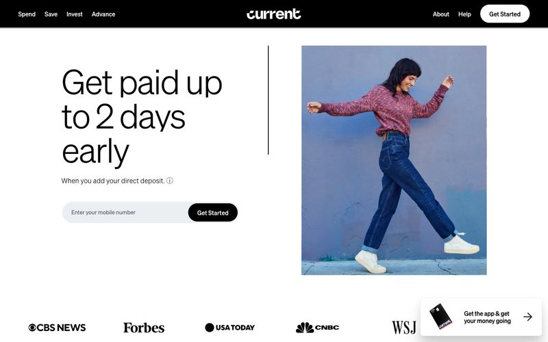 Current — eine Vorschau einer Website in diesem Stil