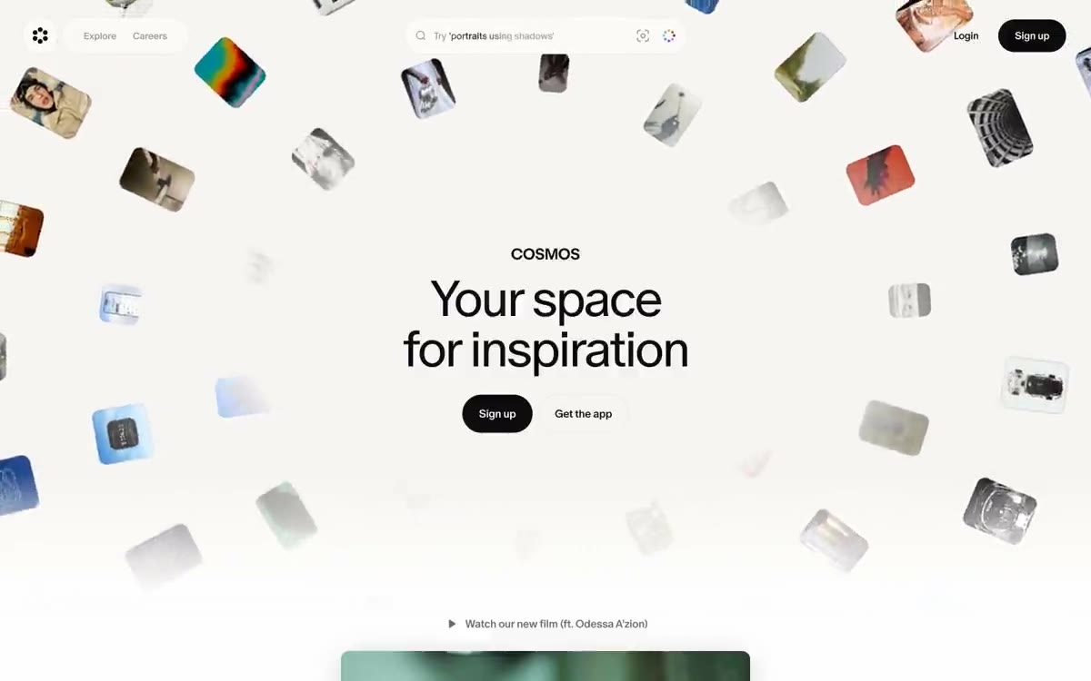 Cosmos — هن انداز ۾ سائيٽ جو هڪ ڏيک