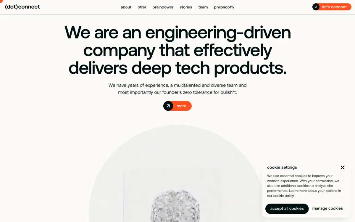 (dot)connect — eine Vorschau einer Website in diesem Stil