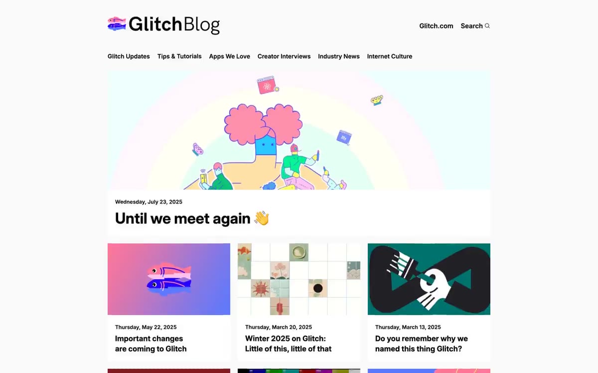 Glitch Blog — estilo honetako gune baten aurrebista