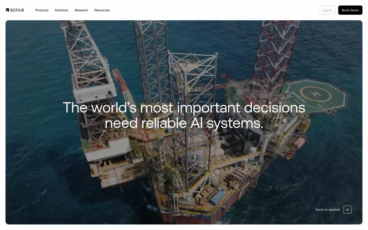 Scale — eine Vorschau einer Website in diesem Stil