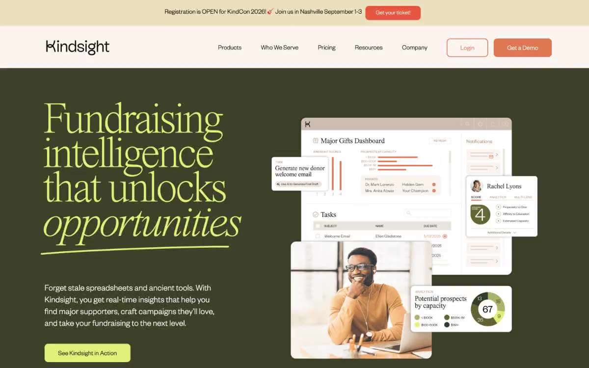 Kindsight — una vista prèvia d'un lloc web amb aquest estil