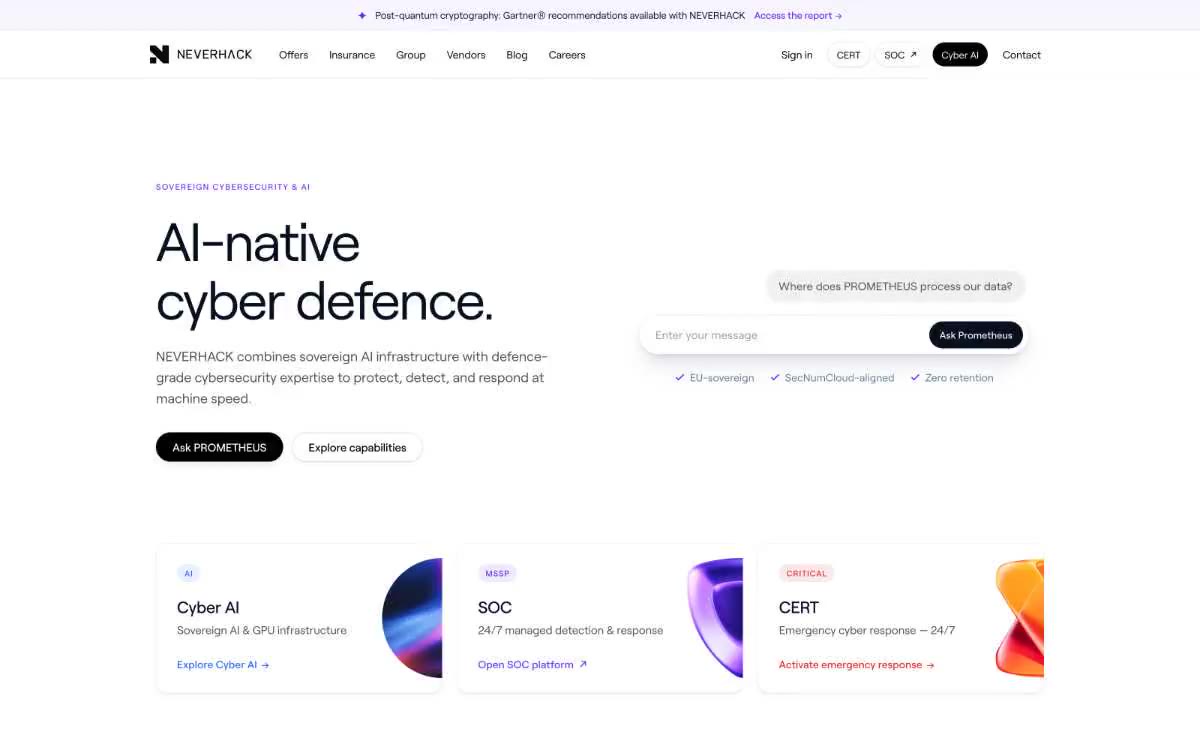 NEVERHACK — eine Vorschau einer Website in diesem Stil