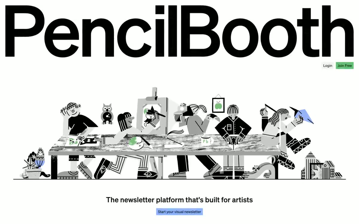 PencilBooth — estilo honetako gune baten aurrebista