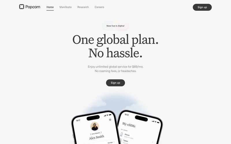 Popcorn — преглед сајта у овом стилу