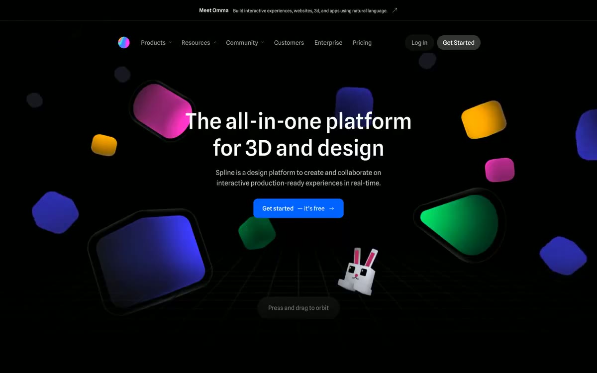 Spline — превью сайта в этом стиле
