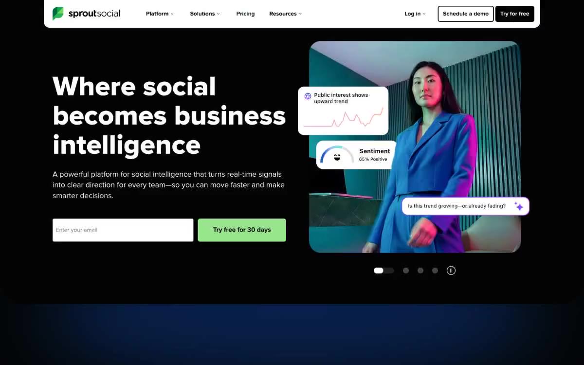 Sprout Social — estilo honetako gune baten aurrebista