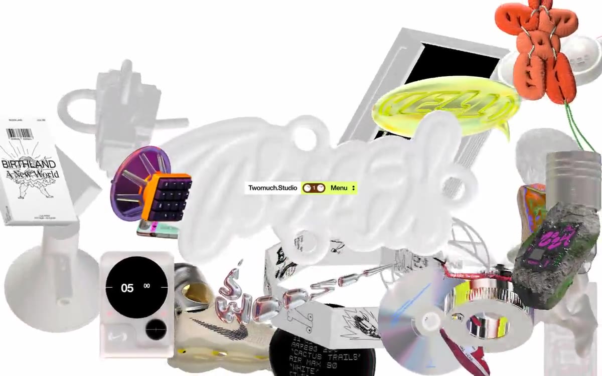 TWOMUCH — eine Vorschau einer Website in diesem Stil