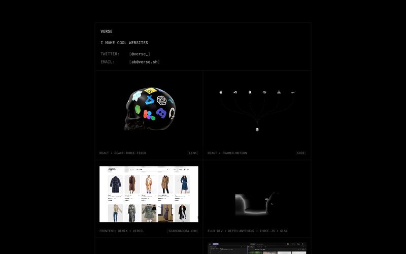 Verse — eine Vorschau einer Website in diesem Stil