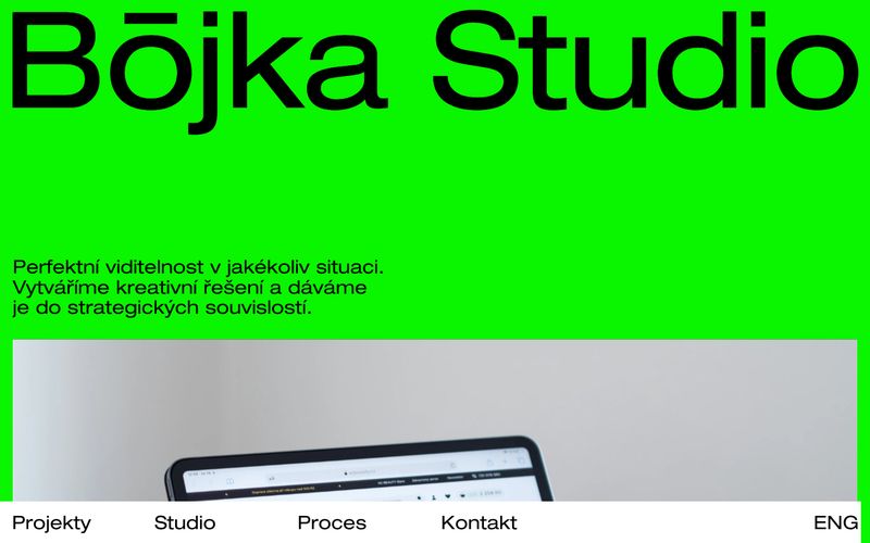 Bōjka Studio — превью сайта в этом стиле
