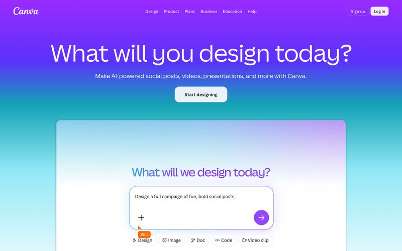 Canva — преглед сајта у овом стилу