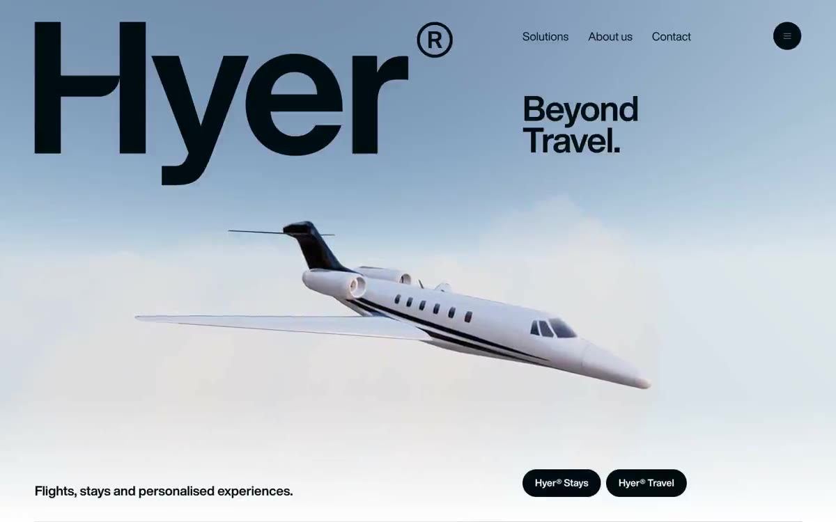 Hyer Aviation — eine Vorschau einer Website in diesem Stil