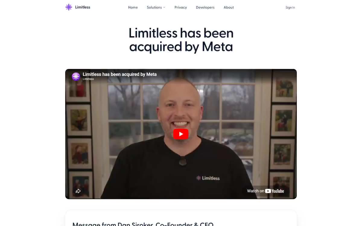 Limitless — eine Vorschau einer Website in diesem Stil