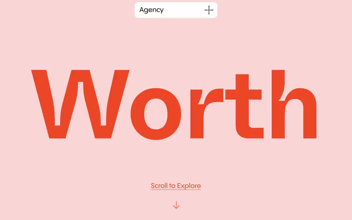 Worth Agency — eine Vorschau einer Website in diesem Stil
