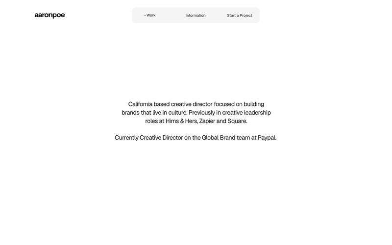 Aaron Poe & Co — eine Vorschau einer Website in diesem Stil