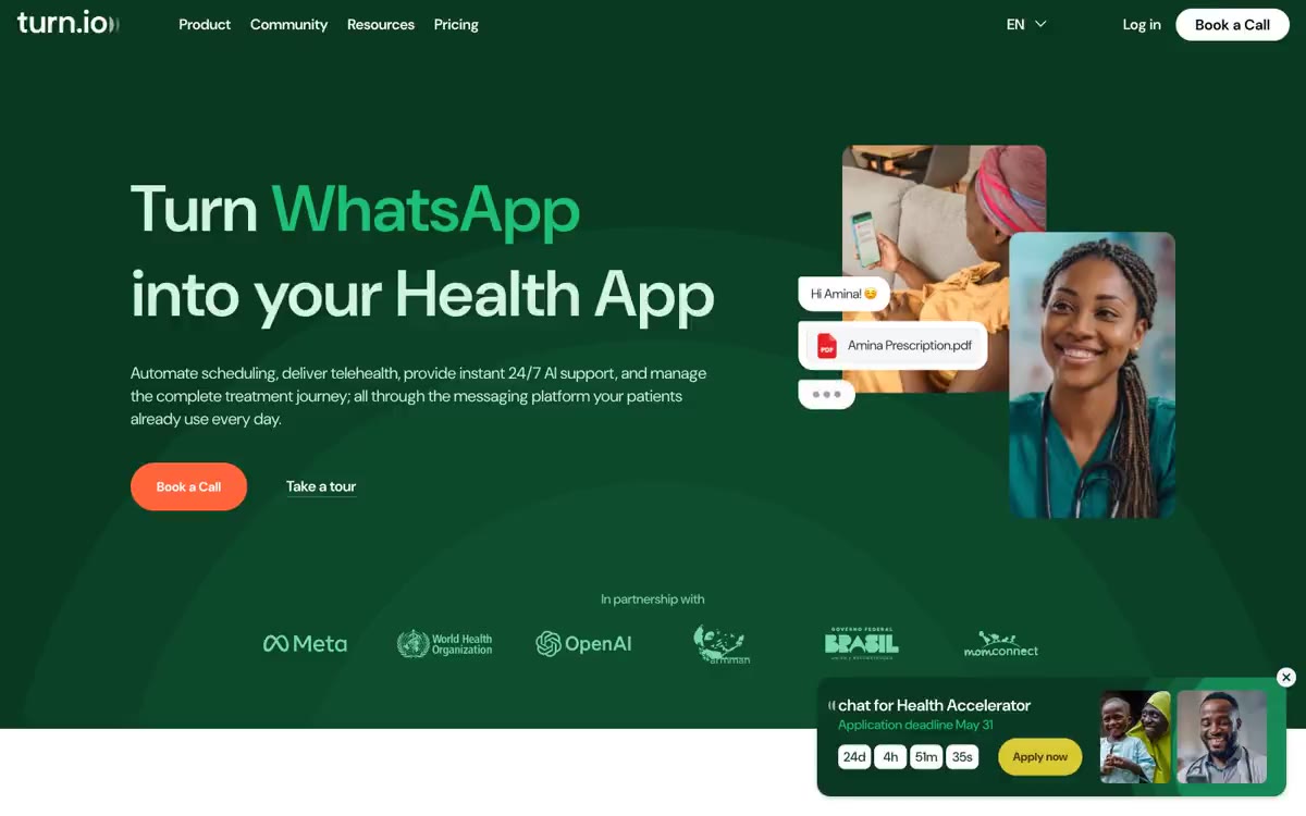 Chat for impact — un'anteprima di un sito in questo stile