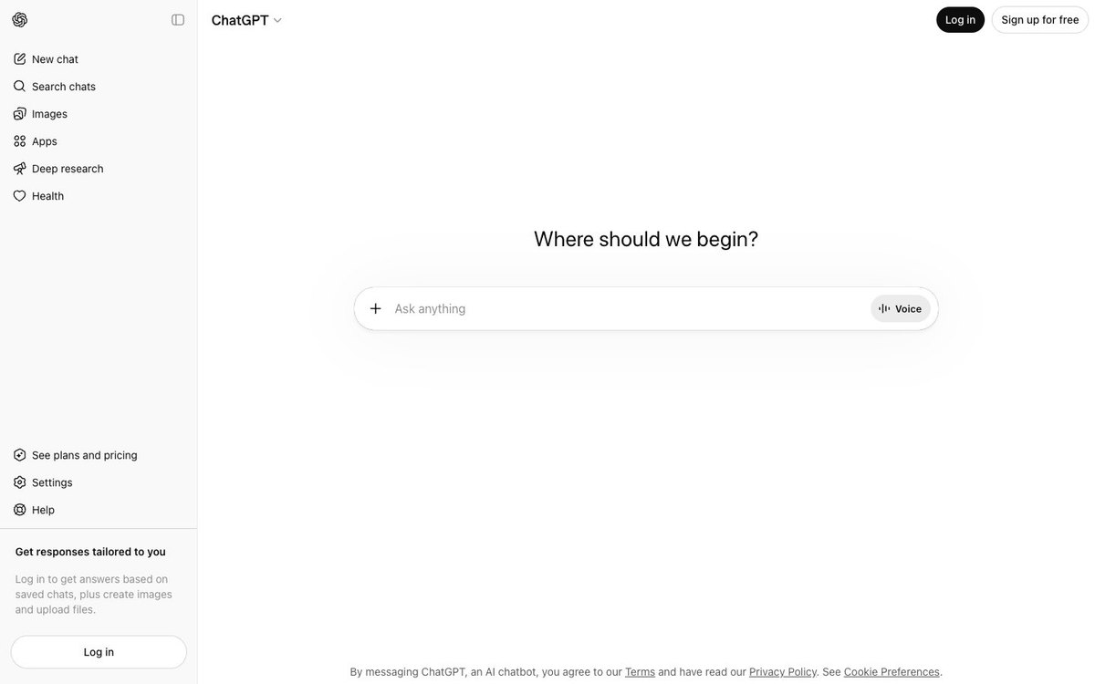 ChatGPT — eine Vorschau einer Website in diesem Stil