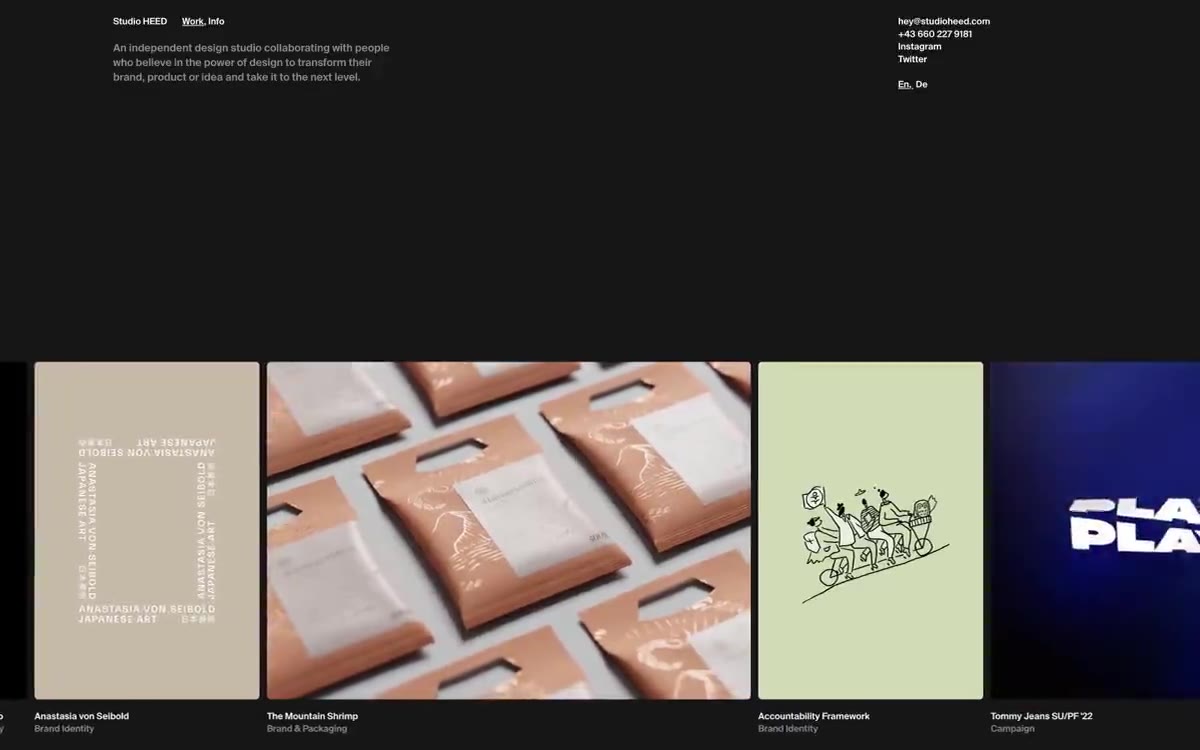 Studio HEED — eine Vorschau einer Website in diesem Stil