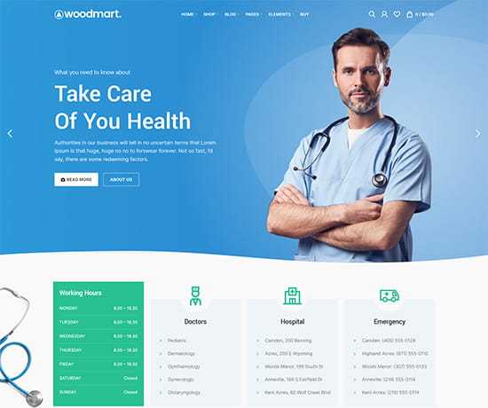 demo medical Разработка интернет магазина. Товары, акции, доставка, отзывы, контакты.