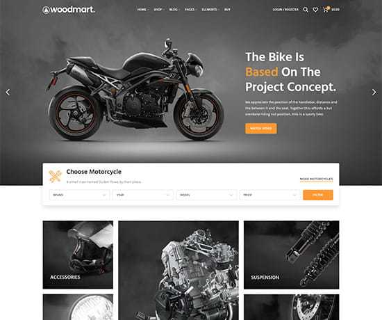 demo motorcycle Разработка интернет магазина. Товары, акции, доставка, отзывы, контакты.