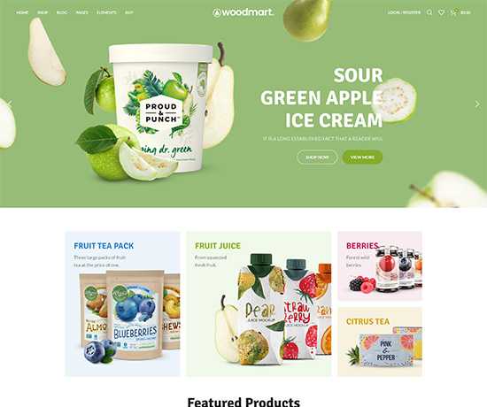 demo organic 1 Разработка интернет магазина. Товары, акции, доставка, отзывы, контакты.