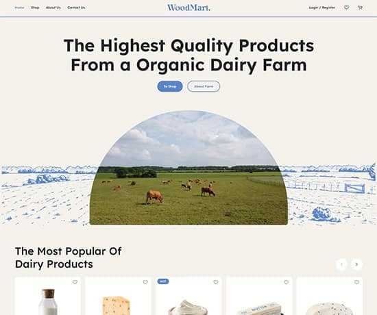 demo organic farm Разработка интернет магазина. Товары, акции, доставка, отзывы, контакты.